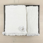 Набор полотенец для ванной в подарочной упаковке 50х90, 70х140 Pupilla AMAZON хлопковая махра V1, фото, фотография