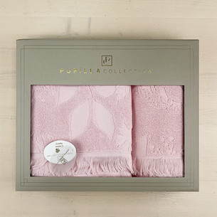 Набор полотенец для ванной в подарочной упаковке 50х90, 70х140 Pupilla AMAZON хлопковая махра V4