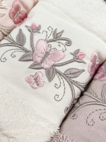 Подарочный набор полотенец-салфеток 3 шт. Pupilla EVA бамбуковая махра V3, фото, фотография