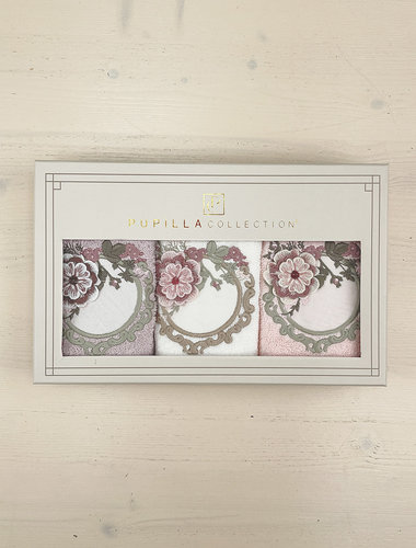 Подарочный набор полотенец-салфеток 3 шт. Pupilla HAYAL бамбуковая махра V5, фото, фотография