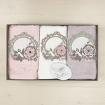 Подарочный набор полотенец-салфеток 3 шт. Pupilla HAYAL бамбуковая махра V5, фото, фотография