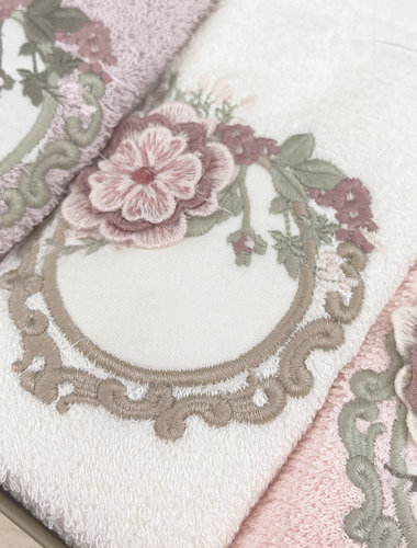 Подарочный набор полотенец-салфеток 3 шт. Pupilla HAYAL бамбуковая махра V5, фото, фотография