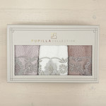 Подарочный набор полотенец-салфеток 3 шт. Pupilla MARTA бамбуковая махра V1, фото, фотография