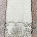 Подарочный набор полотенец-салфеток 3 шт. Pupilla MARTA бамбуковая махра V1, фото, фотография