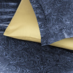Постельное белье Altinbasak MITHRA хлопковый сатин синий евро, фото, фотография