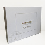 Постельное белье Altinbasak ALINA хлопковый ранфорс бежевый евро, фото, фотография