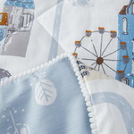 Детское постельное белье без пододеяльника с одеялом Sofi De Marko ГОРОД ЭМБЕР хлопковый сатин 1,5 спальный, фото, фотография