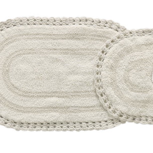 Набор ковриков для ванной Sofi De Marko OLIVIA хлопковая махра кремовый 50х50, 60х100
