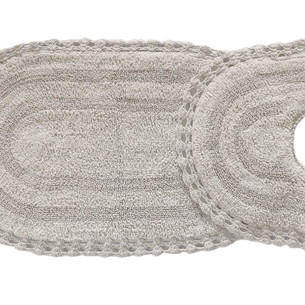 Набор ковриков для ванной Sofi De Marko OLIVIA хлопковая махра серый 50х50, 60х100