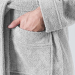 Халат мужской Karna LEON хлопковая махра серый XL, фото, фотография