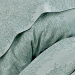 Постельное белье Karven TIARA бамбуковый сатин-жаккард ментоловый евро, фото, фотография