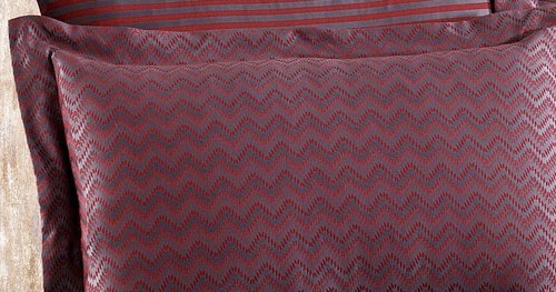 Постельное белье Karven ODESA бамбуковый сатин-жаккард бордовый евро, фото, фотография