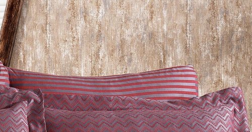 Постельное белье Karven ODESA бамбуковый сатин-жаккард бордовый евро, фото, фотография