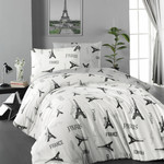 Детское постельное белье Karven YOUNG STYLE PARIS хлопковый ранфорс 1,5 спальный, фото, фотография