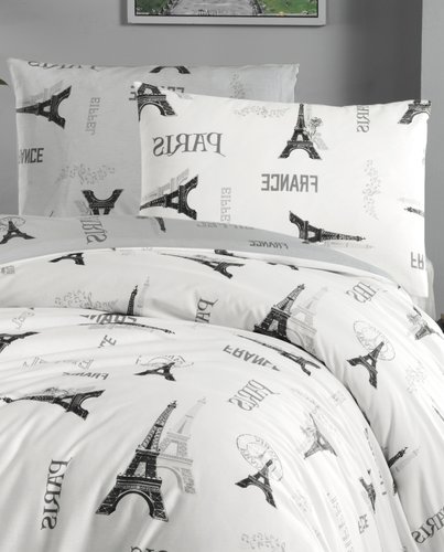 Детское постельное белье Karven YOUNG STYLE PARIS хлопковый ранфорс 1,5 спальный, фото, фотография