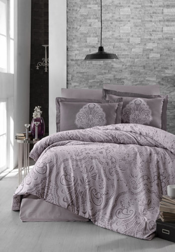 Постельное белье Karven MILENA хлопковый сатин lilac 1,5 спальный, фото, фотография