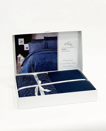 Постельное белье Karven NEVA хлопковый сатин oil blue евро, фото, фотография