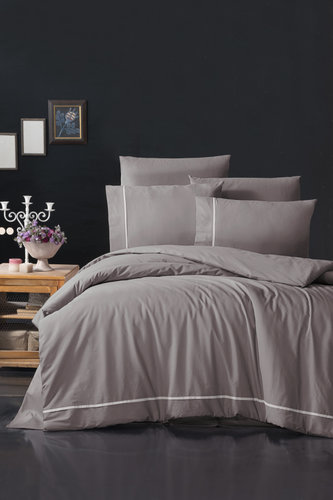 Постельное белье Karven DELUXE ALISA хлопковый ранфорс lilac 1,5 спальный, фото, фотография