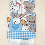 Постельное белье для новорожденных с пледом Karven TEDDY BEAR бамбуковый сатин, фото, фотография