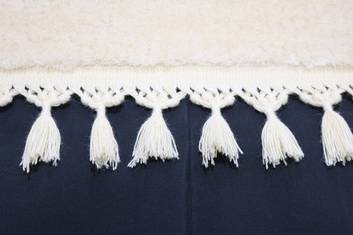Набор ковриков для ванной Karven POST DOKUMA SACAKLI мех светло-бежевый, фото, фотография