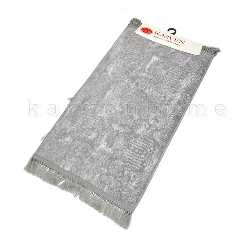 Набор ковриков для ванной Karven BUKET SACAKLI жаккард серый, фото, фотография
