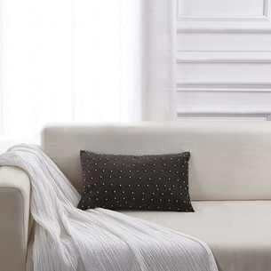 Декоративная наволочка Sofi De Marko ЖЕМЧУГ велюр антрацит 30х50