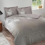 Постельное белье TAC HAPPY DAYS AZURE хлопковый сатин бежевый евро, фото, фотография