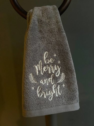 Полотенце-салфетка Tivolyo Home MERRY хлопковая махра серый 45х70, фото, фотография