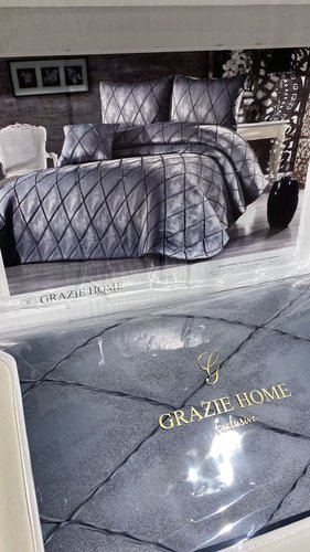 Покрывало Grazie Home PARMA жаккард серый 260х270, фото, фотография