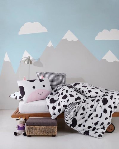 Детское постельное белье Ecosse BUDDY-LITTLE COW хлопковый ранфорс 1,5 спальный, фото, фотография