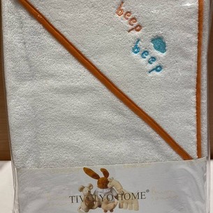 Детское полотенце-уголок Tivolyo Home BEEP хлопковая махра 90х90