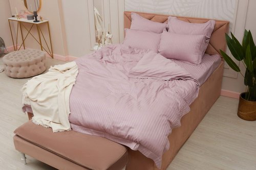 Постельное белье Sofi De Marko МОНЕ хлопковый сатин лиловый 1,5 спальный, фото, фотография