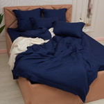 Постельное белье Sofi De Marko МОНЕ хлопковый сатин синий 1,5 спальный, фото, фотография