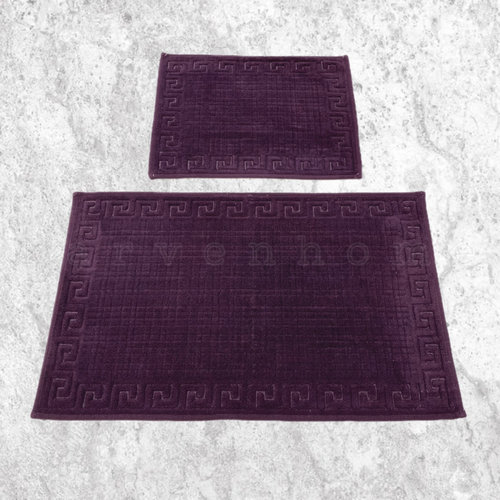 Набор ковриков для ванной Karven GREK хлопковая махра фиолетовый, фото, фотография