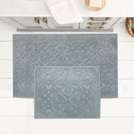 Набор ковриков для ванной Karven LUNA хлопковая махра серый, фото, фотография