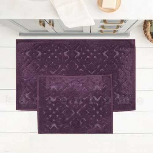 Набор ковриков для ванной Karven LUNA хлопковая махра фиолетовый, фото, фотография