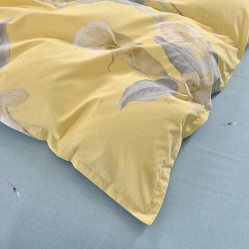 Постельное белье Sofi De Marko БЕАТРИЧЕ хлопковый сатин жёлтый 1,5 спальный, фото, фотография