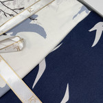 Постельное белье First Choice DOGA хлопковый сатин navy blue евро, фото, фотография