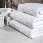 Полотенце для ванной Karna CLARIY хлопковая махра белый 70х140, фото, фотография