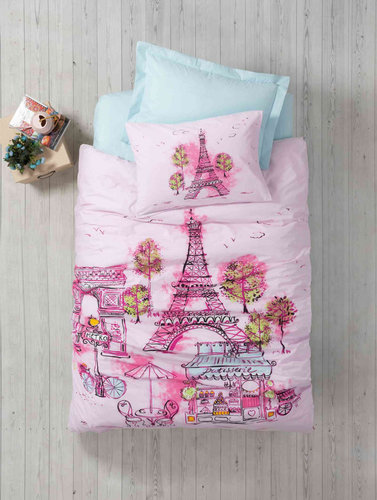 Детское постельное белье Cotton Box GIRLS & BOYS CORISA хлопковый ранфорс розовый 1,5 спальный, фото, фотография