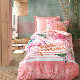 Детское постельное белье Cotton Box GIRLS & BOYS HELLO SUMMER хлопковый ранфорс розовый 1,5 спальный