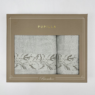 Набор полотенец для ванной в подарочной упаковке 2 пр. Pupilla MILENA бамбуковая махра V3