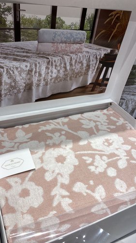 Махровая простынь-покрывало для укрывания Tivolyo Home LORI хлопок розовый 220х240, фото, фотография
