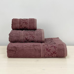 Набор полотенец для ванной 3 пр. Pupilla SINGLE бамбуковая махра V2, фото, фотография