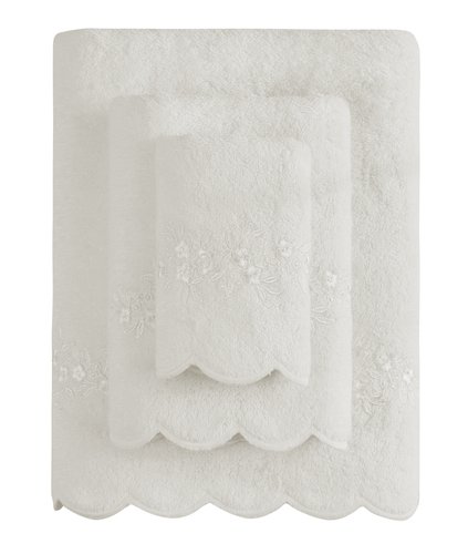 Полотенце для ванной Soft Cotton SILVA хлопковая махра экрю 50х100, фото, фотография