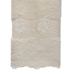 Полотенце для ванной Soft Cotton STELLA хлопковая махра кремовый 50х100, фото, фотография