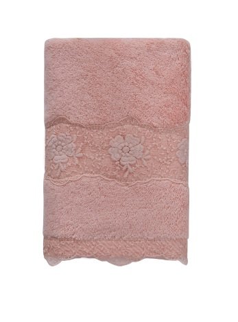 Полотенце для ванной Soft Cotton STELLA хлопковая махра розовый 85х150, фото, фотография