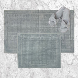 Набор ковриков для ванной Karven EKOSE хлопковая махра серый