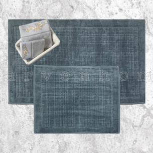 Набор ковриков для ванной Karven EKOSE хлопковая махра тёмно-серый