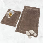 Набор ковриков для ванной Karven DUZ хлопковая махра тёмно-бежевый, фото, фотография